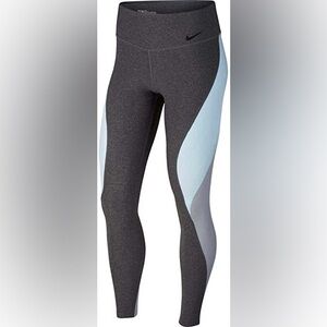 Nike Power Legendary color block Mid-Rise Training Tights size Small